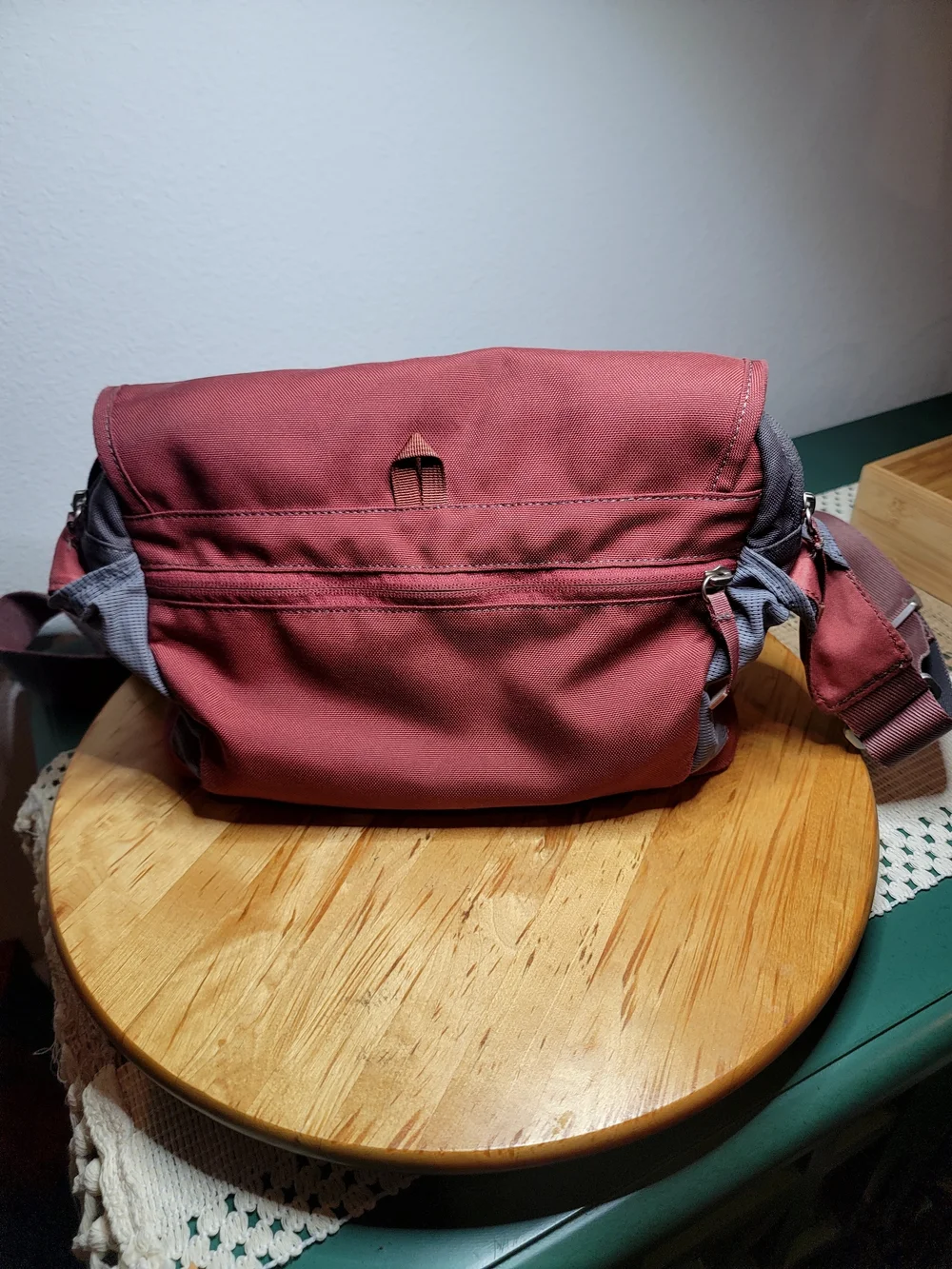 REI Rust Red and Gray Messenger/Travel Crossbody Bag
